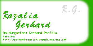 rozalia gerhard business card